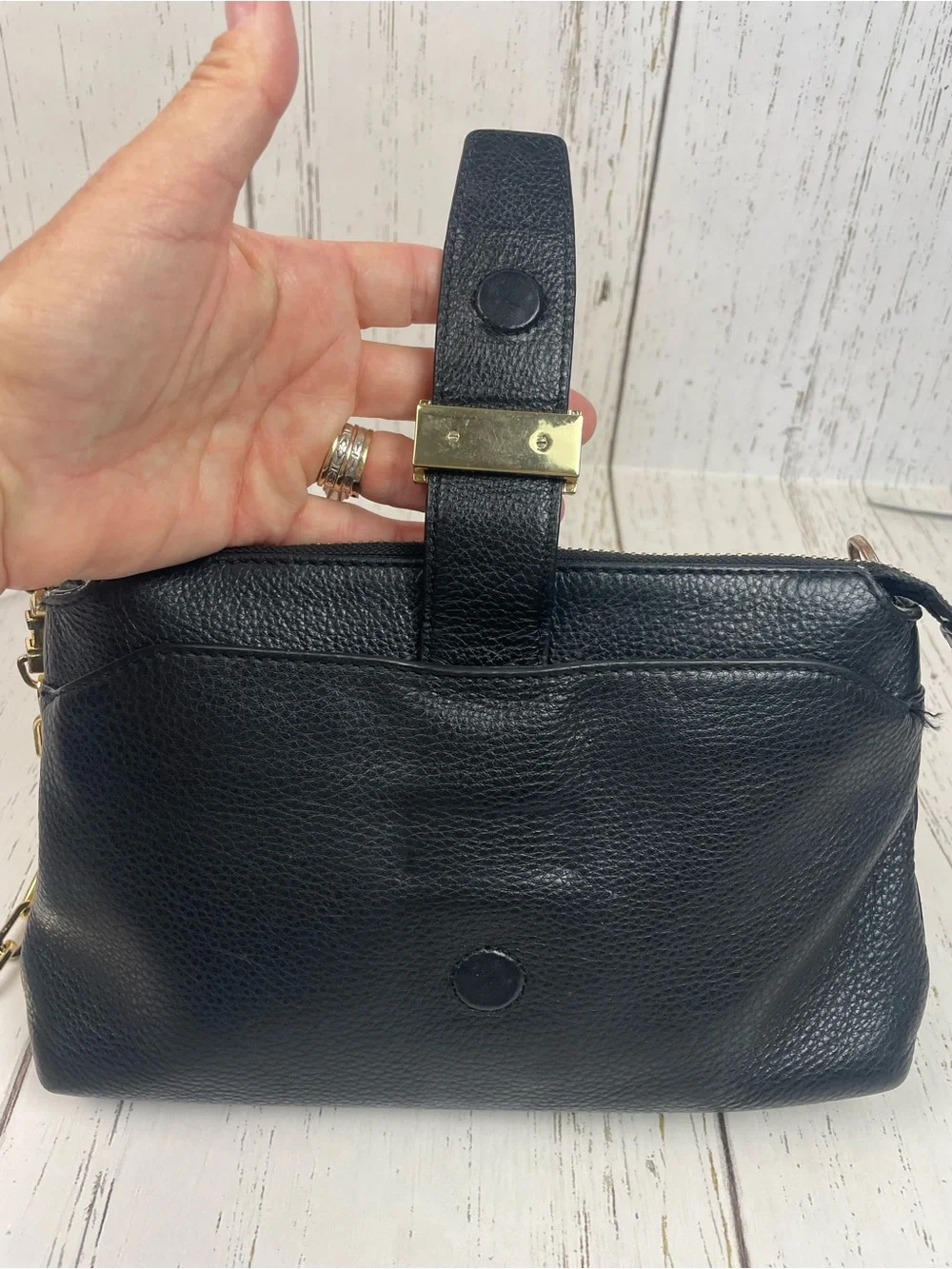 Tory Burch Meyer Pebbled Leather Chain Crossbody Purse